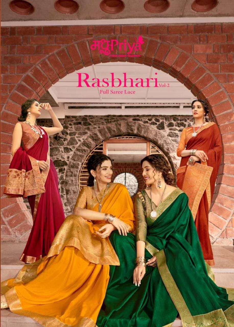 Rasbhari Vol 2 By Madhupriya Fancy Jacquard Less With Vichitra Saree Trader