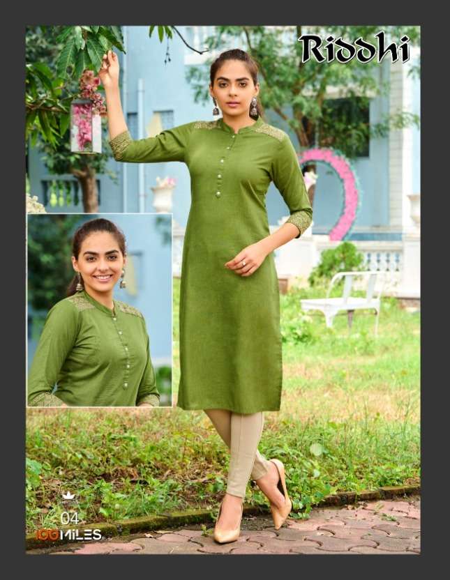 Riddhi By 100 Miles Linen Cotton Ladies Kurti