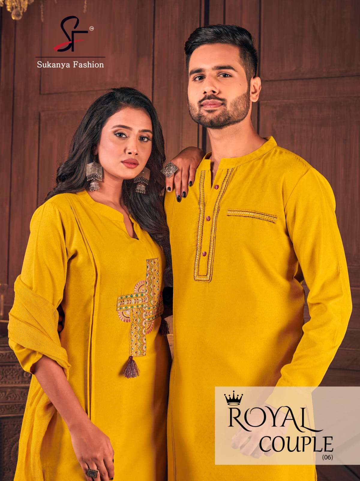 Royal Couple Vol 6 By Sukanya Fashion Kurti With Pant Combo Set For Men And Women