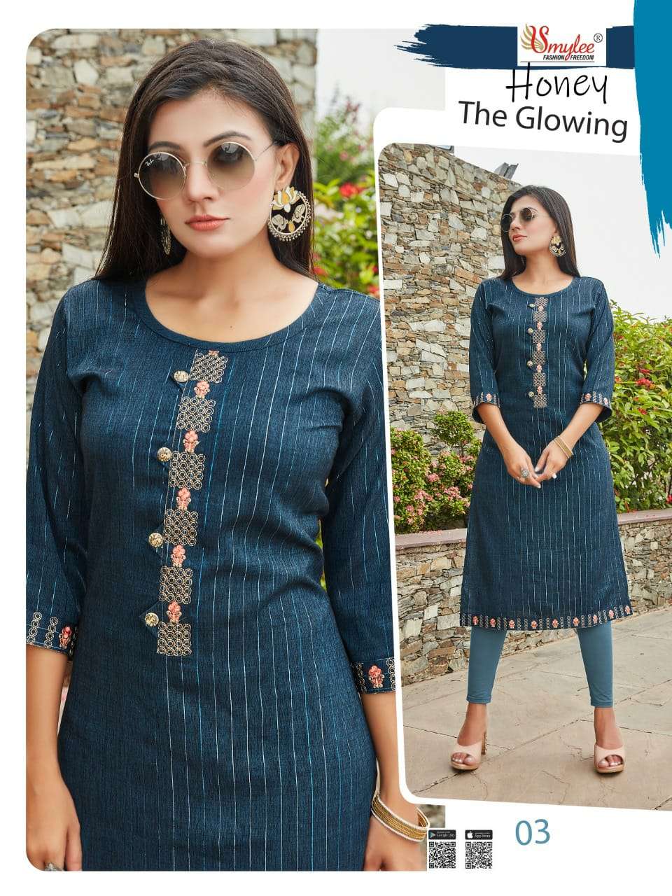 Rung Honey Rayon Casual Wear Kurtis