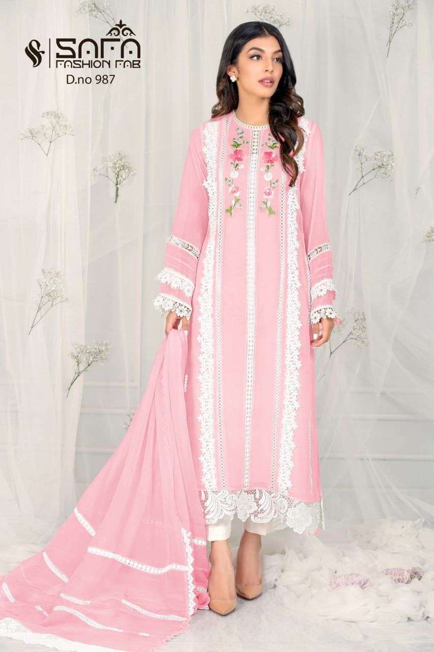Sf 987 By Safa Readymade Pakistani Fancy Suits Wholesaler