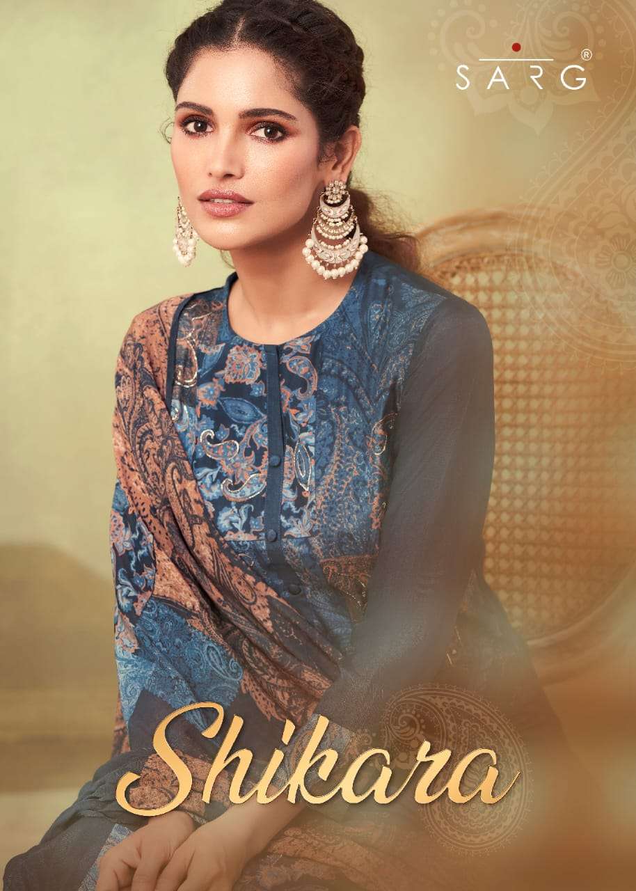Shikara Kashmiri Silk Fancy Party Wear Pakistani Salwar Kameez By Sarg