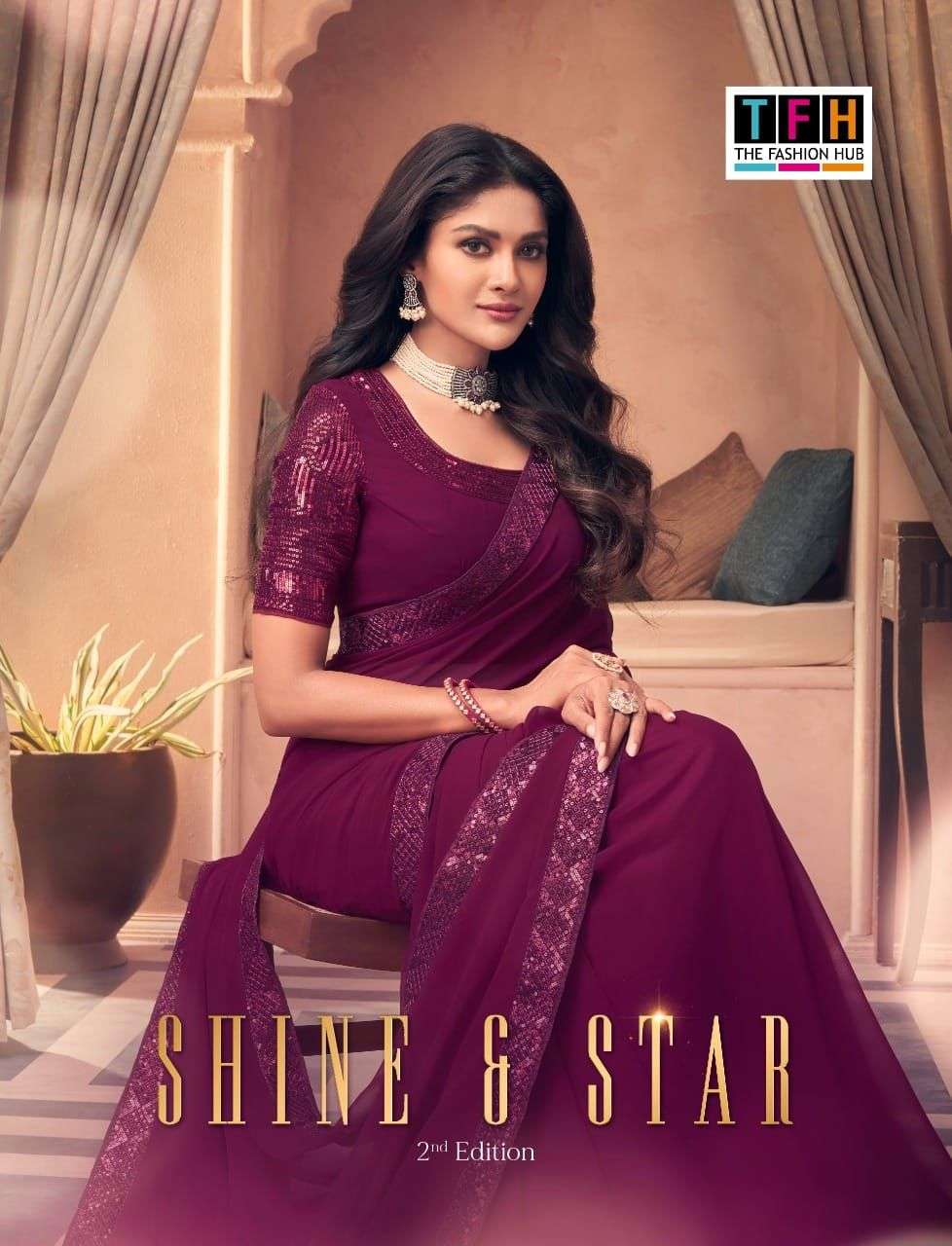 Shin N Star Vol 2 By Tfh Georgette Party Wear Saree