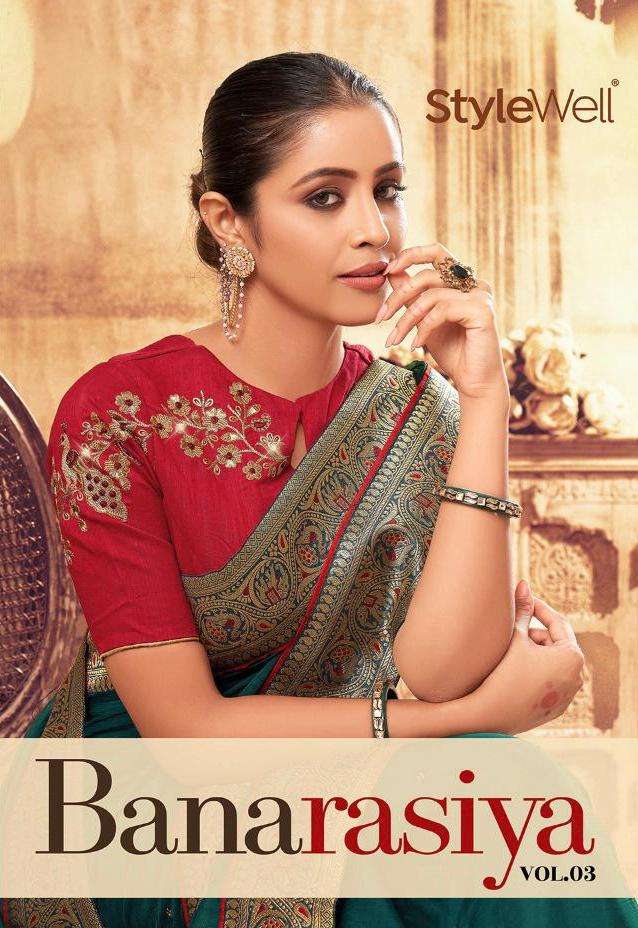 Stylewell Banarasiya Vol 3 Moss Chiffon Designer Saree