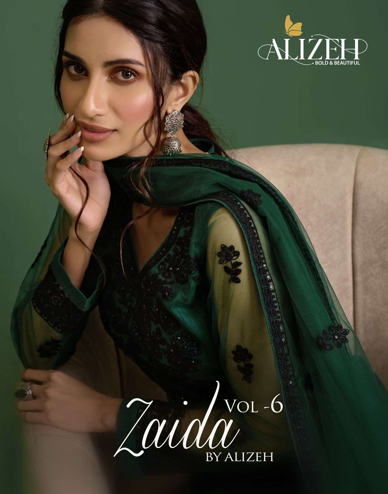 Zaida Vol 6 Stylish And Colorful Straight Salwar Kameez By Alizeh