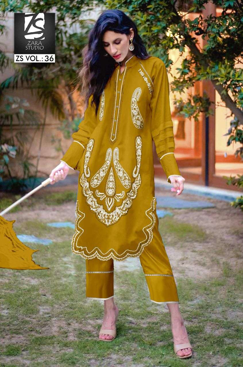 Zara Vol 36 Pakistani Designer Kurti With Matching Pant