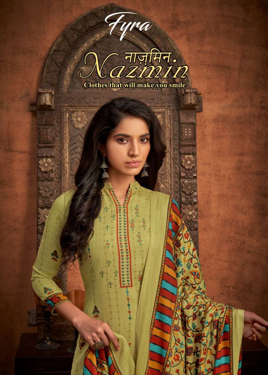 alok suit nazmin wool pashmina printed suits for winter 