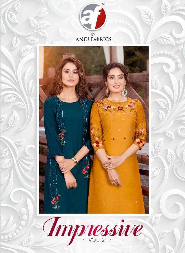 anju impressive vol 2 silk long fancy kurtis supplier 