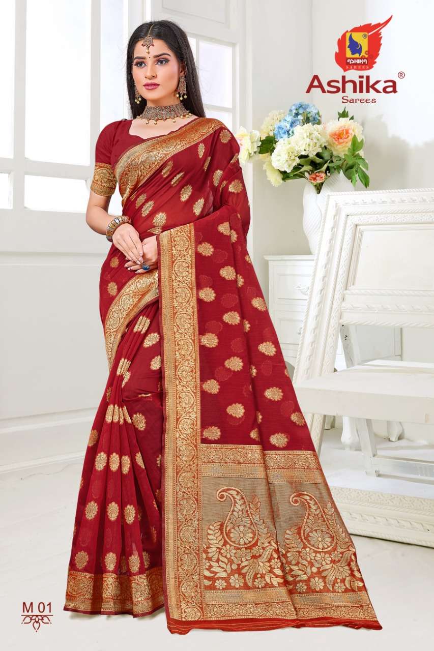 ashika saree wholesaler in surat ashika muskaan cotton silk saree lowest rates online 