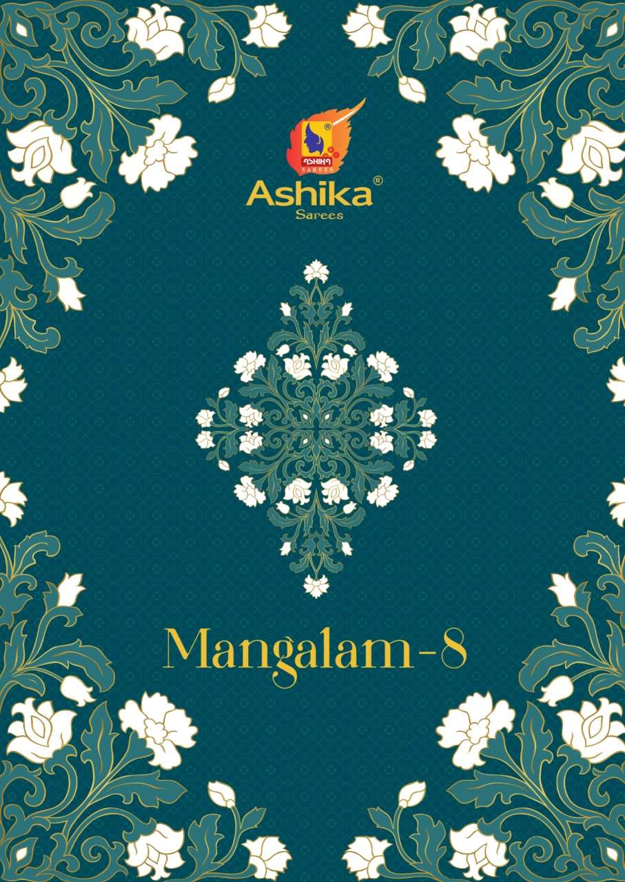 ashika sarees mangalam vol 8tussar silk zari butta fancy saris wholesaler 