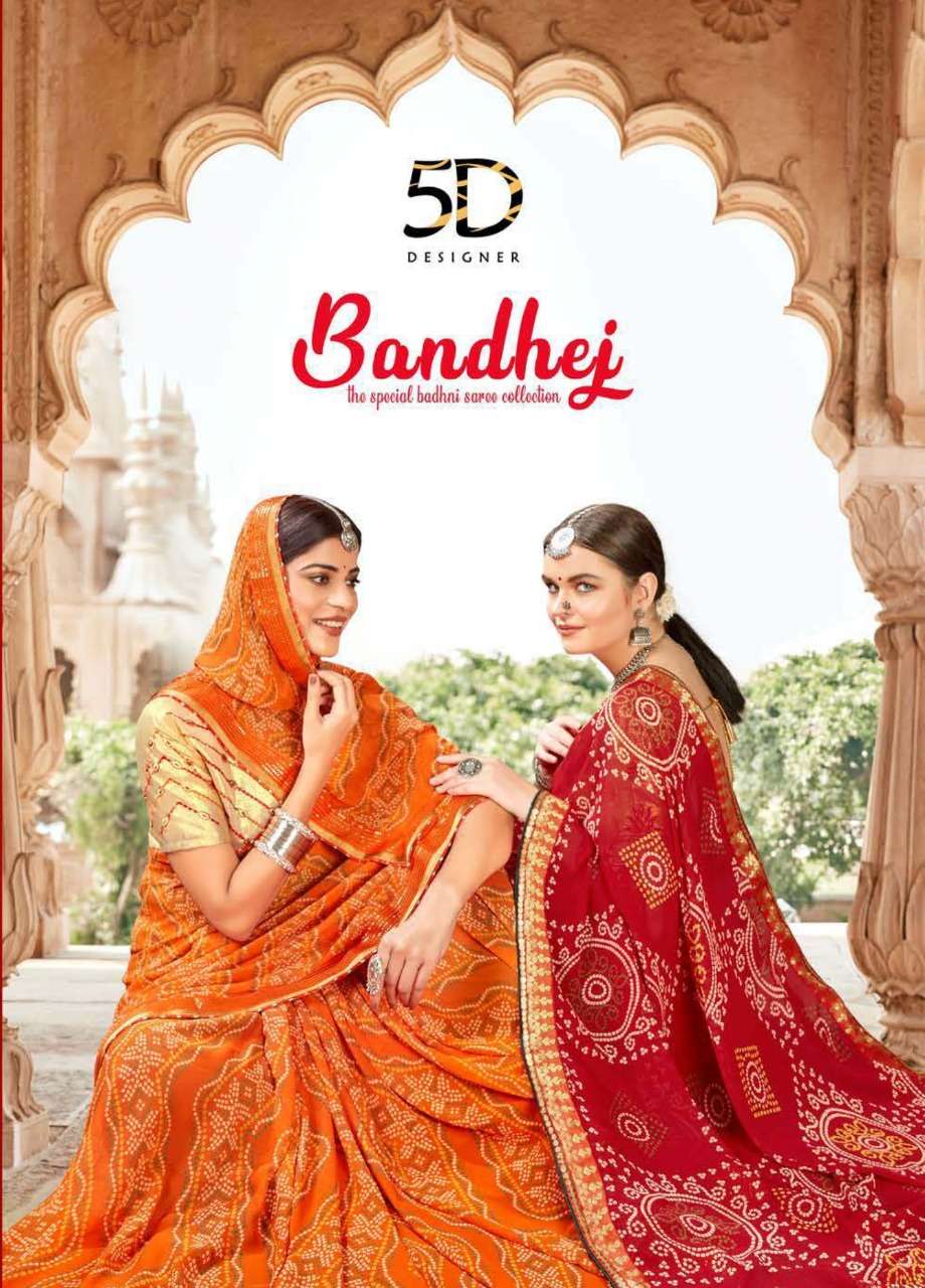 bandhej by 5d designer weightless bandhani traditional wear sarees