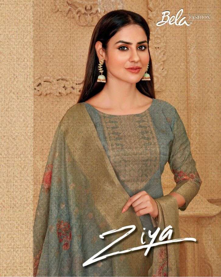 bela ziya series 2070 to 2076 chanderi jacquard digital ethnic wear fancy dress material