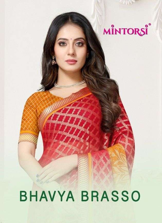 bhavya brasso by mintorsi chiffon brasso printed sarees