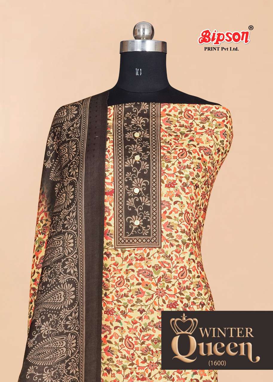 bipson dn no 1600 woolen pashmina winter dress materials