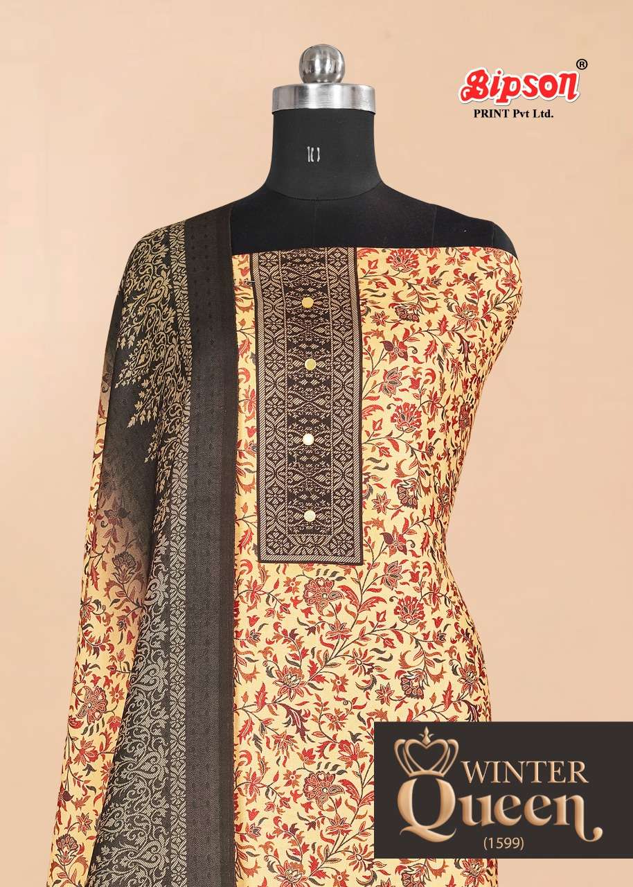 bipson winter queen 1599 wolleen pashmina print dress  