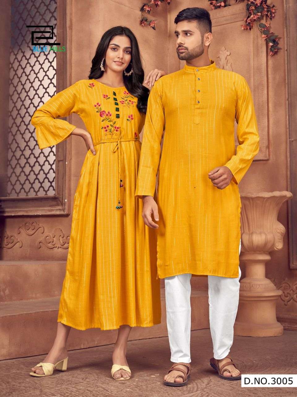 blue hills love birds vol 3 husband wife combo kurta set readymade 