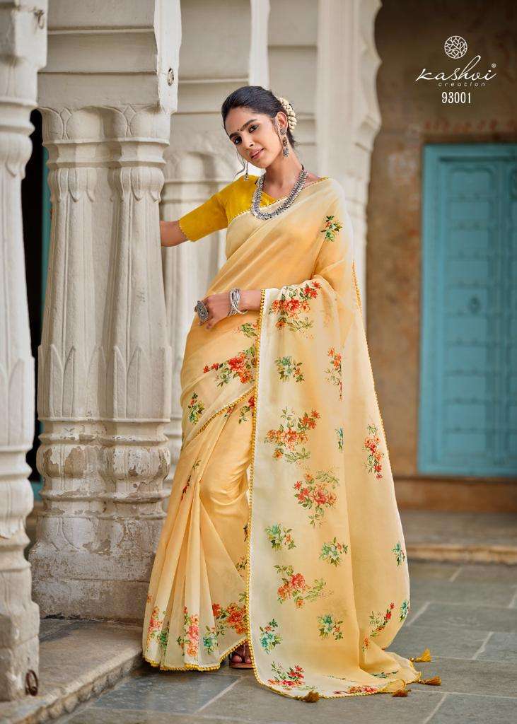 kashvi amrut heavy organza silk designer fancy sarees