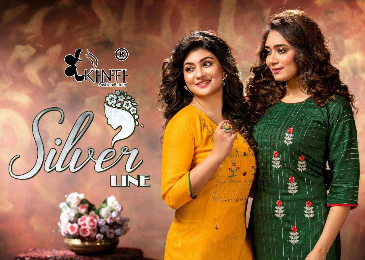kinti silver line simple readymade kurti supplier 