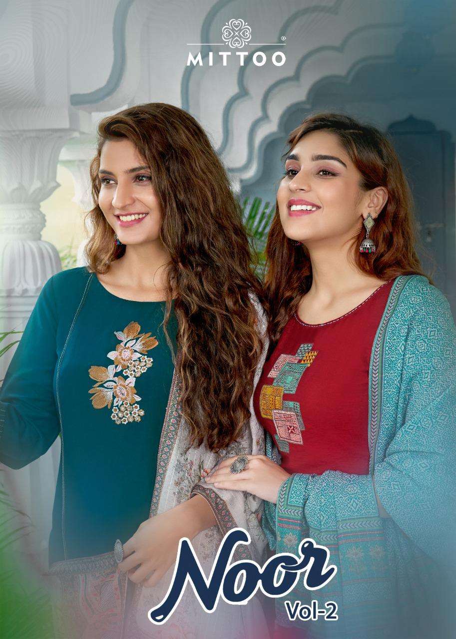mittoo noor vol 2 nylon viscose silk readymade casual salwar kameez