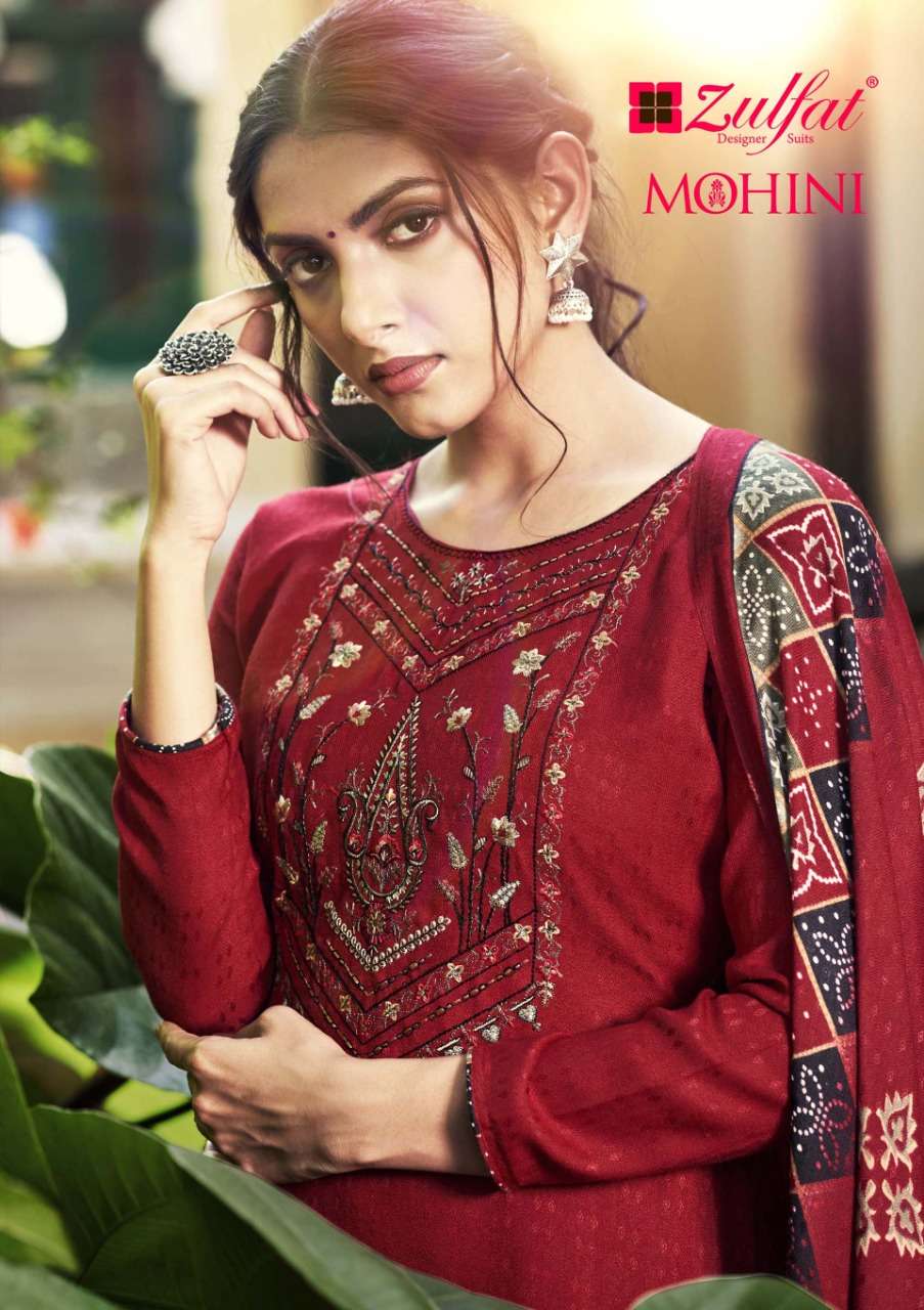 mohini by zulfat pashmina winter fancy suits wholesaler