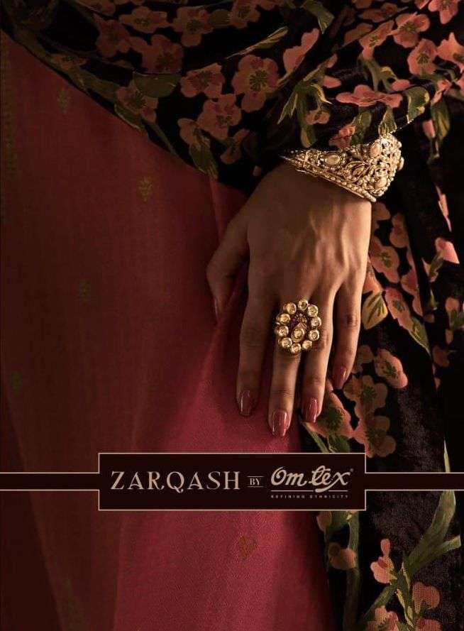 omtex zarqash woven pashmina silk salwar kameez catalog 