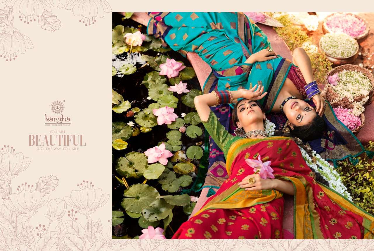 pankh present kargha vol 1 silk party wear fancy sarees