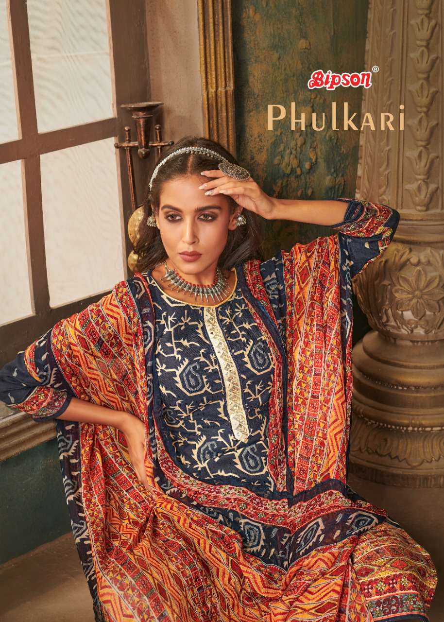 phulkari by bipson pashmina winter salwar kameez