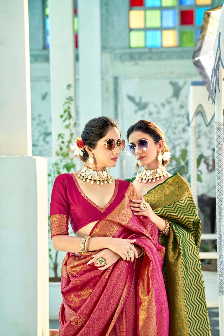 rajyog alankaar softy kanjivaram silk with dying