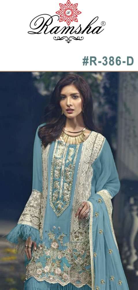 ramsha r 386 nx georgette pakistani designer salwar kameez