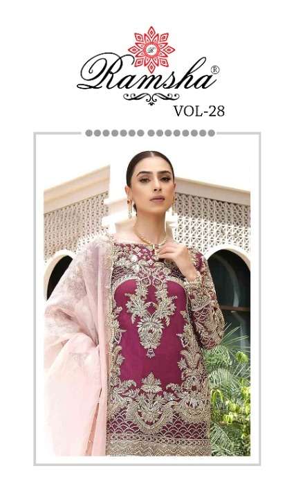 ramsha vol 28 series 377-380 pakistani exclusive dresses wholesaler