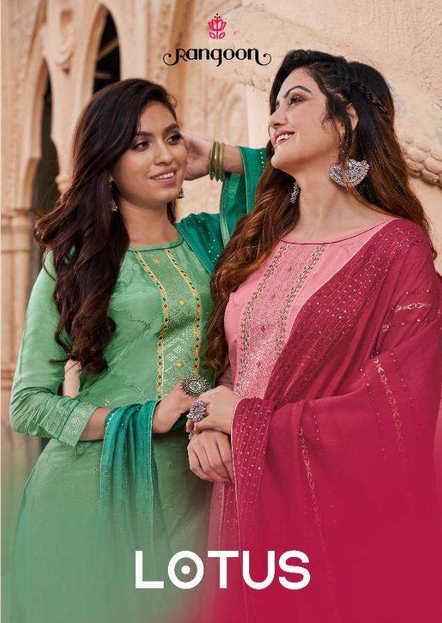 rangoon lotus readymade straight long salwar suits collection 