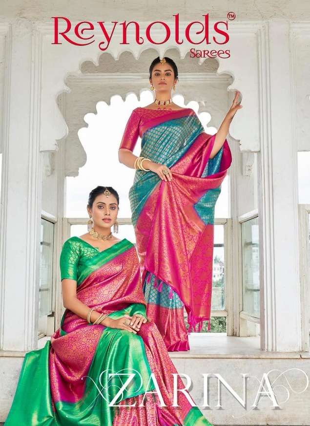 reynolds sarees zarina authorized silk sari wholesaler in surat 