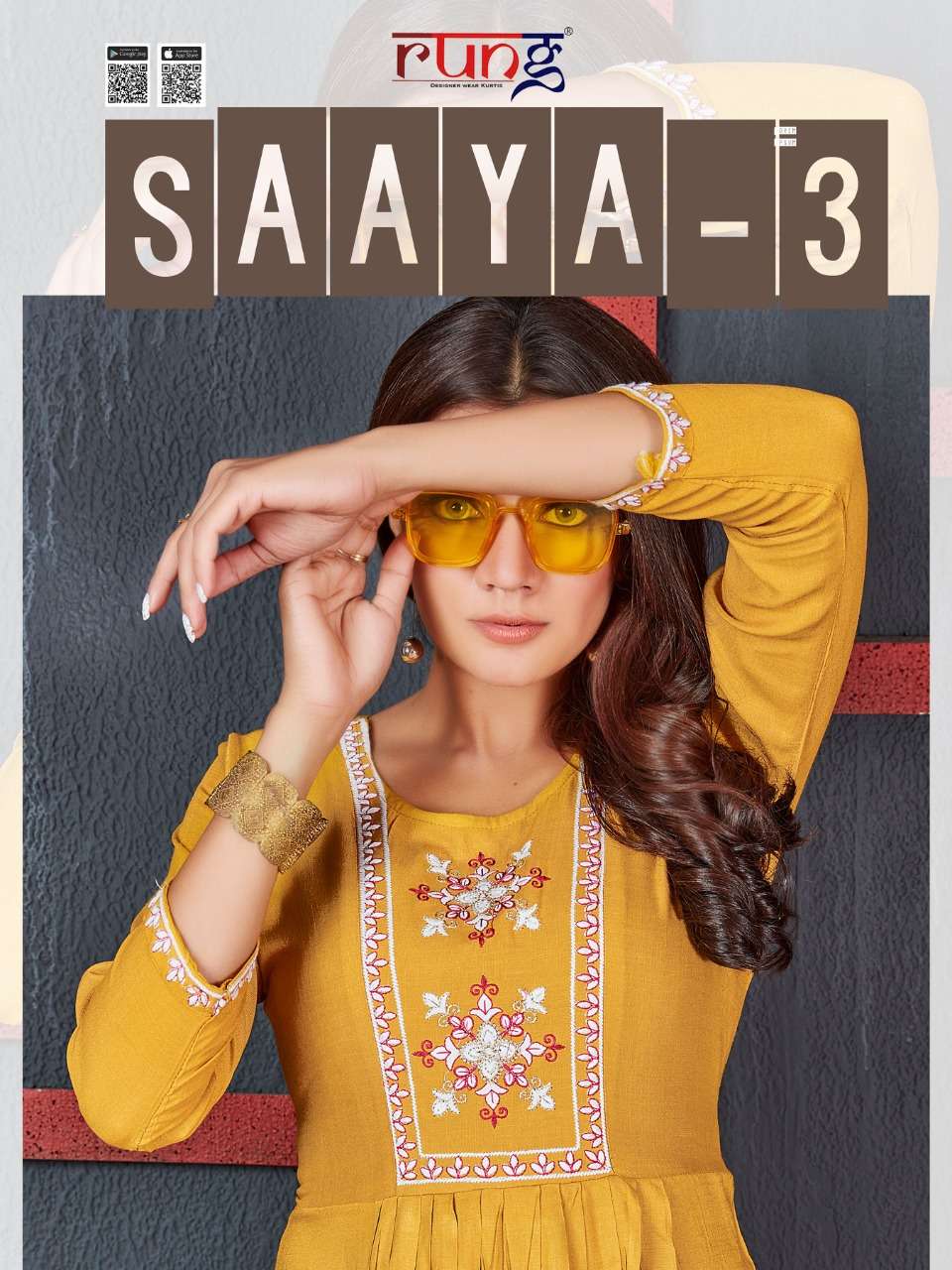 Rung saaya vol 3 fancy short kurti wholesaler