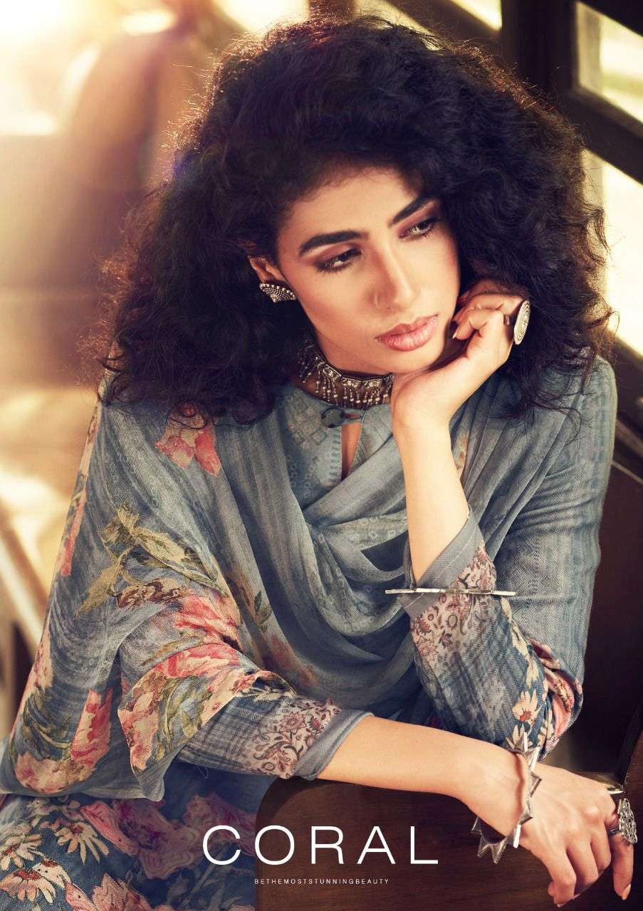 sargam coral viscose pashmina classy elegant salwar kameez