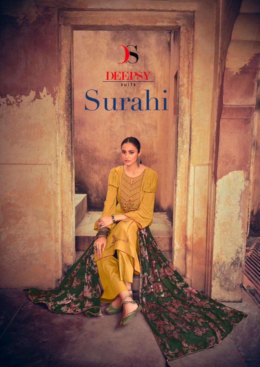 surahi by deepsy suits viscose pashmina winter salwar kameez
