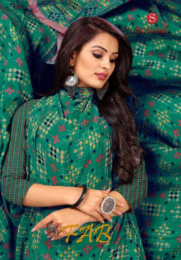 sushma fab slim crape casual wear sarees collection