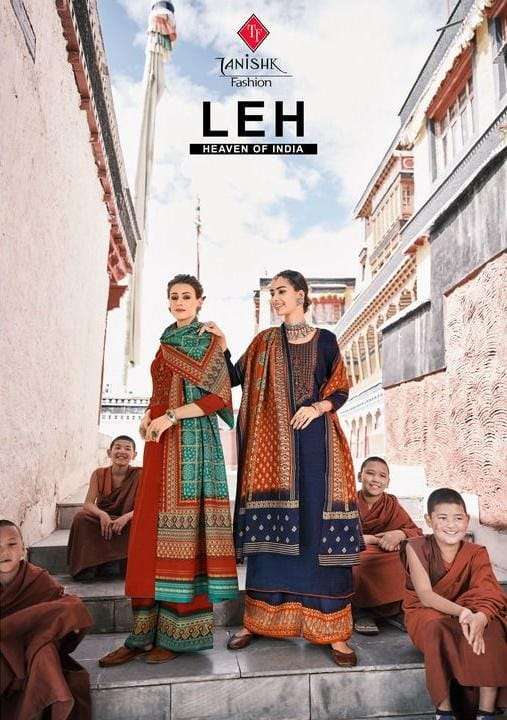 tanishk fashion leh pashmina work winter dress materials