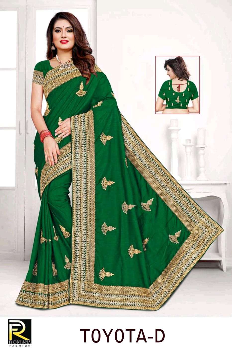 Toyota by ranjna saree embroidery warked heavy diamond wedding saree collecton 
