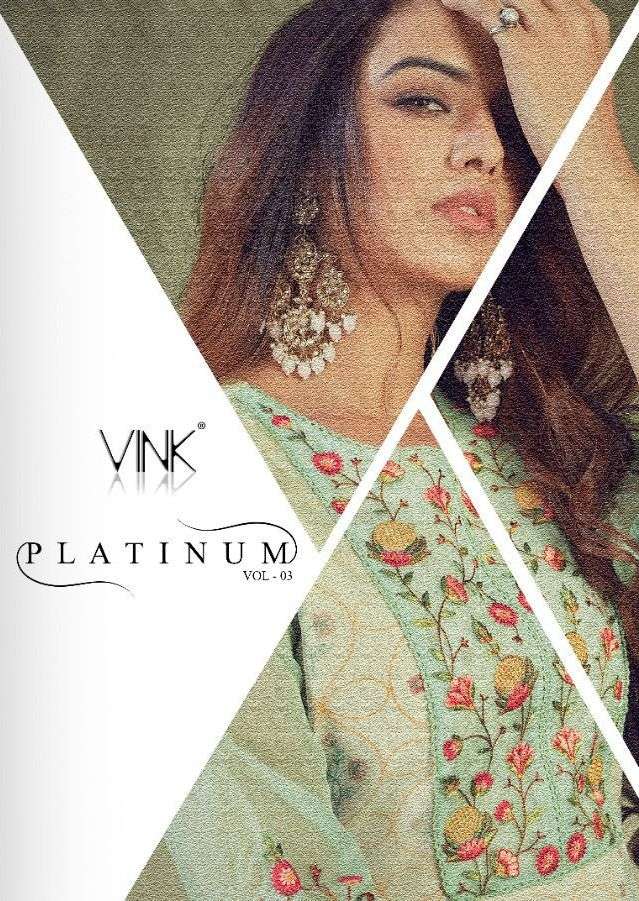 vink platinum vol 3 pure organza kurta with pant supplier