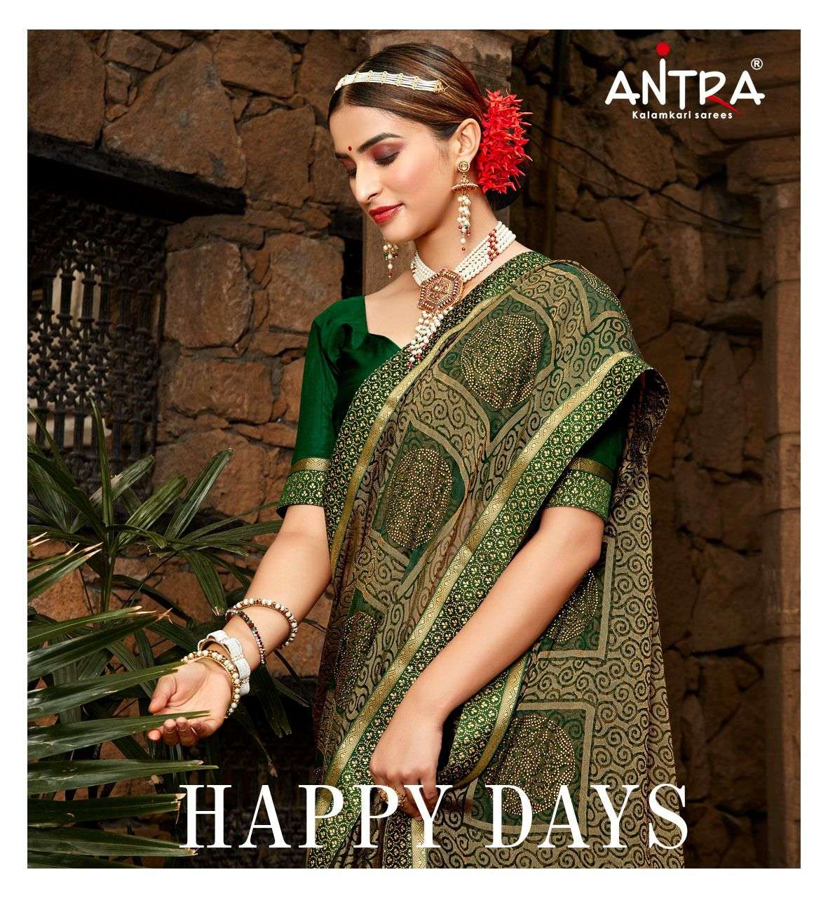 antra happy days vol 1 brasso printed classy look fancy saree