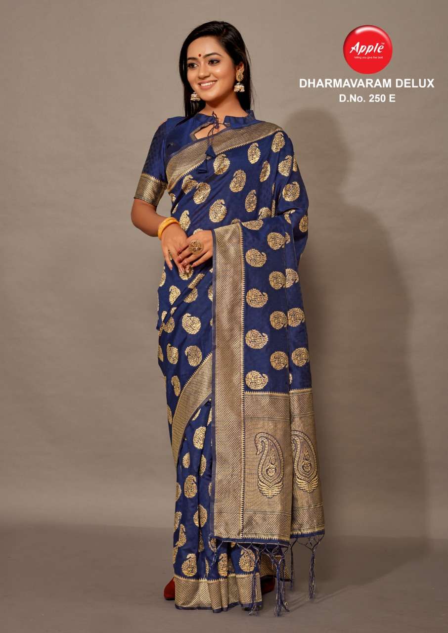 Apple sarees launch dharmavaram delux 250 casual wear cotton silk sarees
