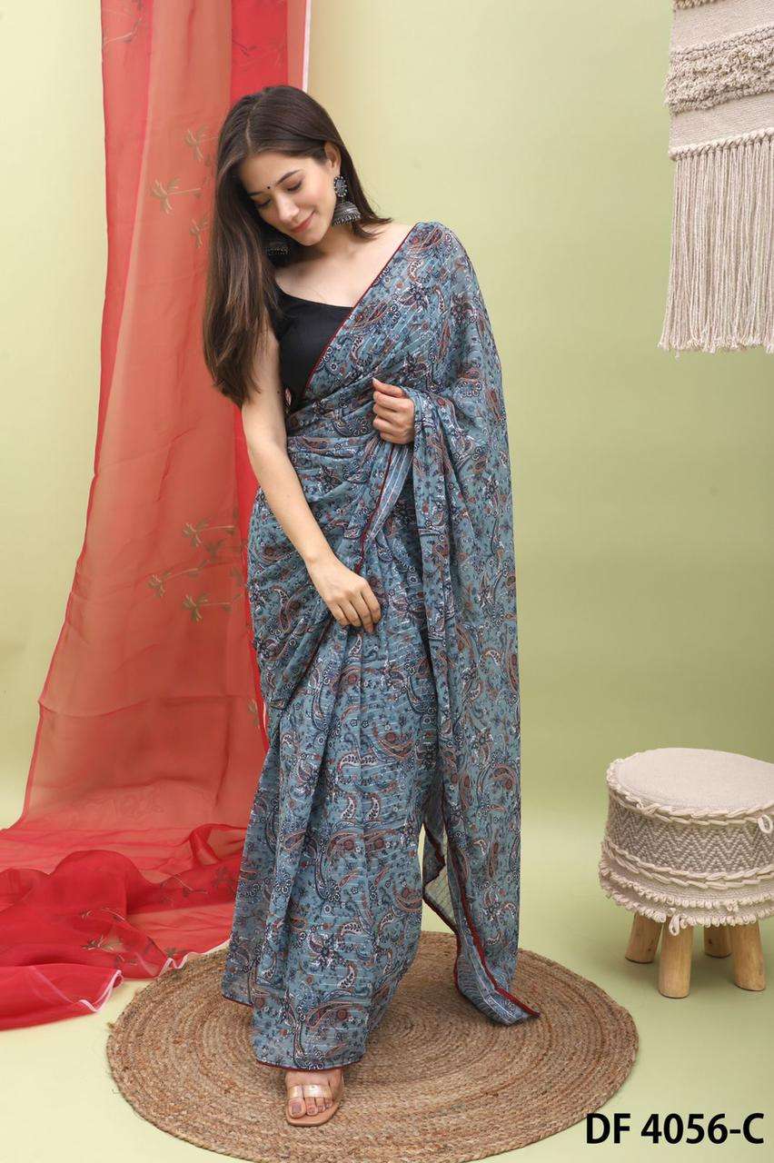 divya fashion df 4056 weightless georgette rich collection of fancy saree
