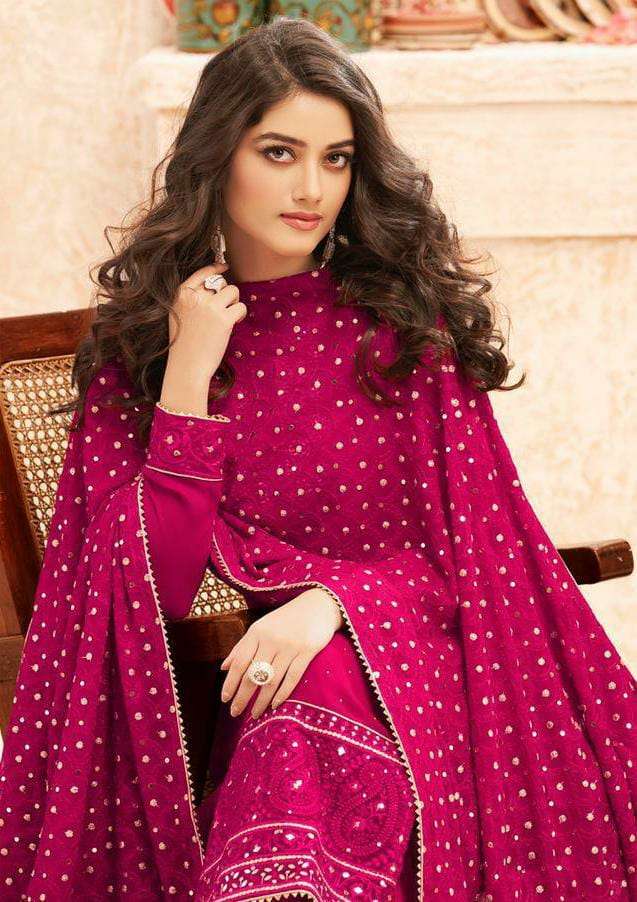 gulkayra nazmin georgette embroidery indian suits supplier