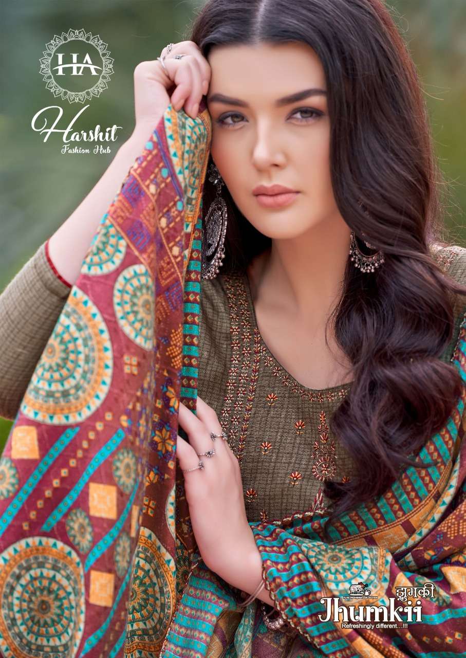 jhumkii by harshit fashion wool pashmina indian hot salwar kameez