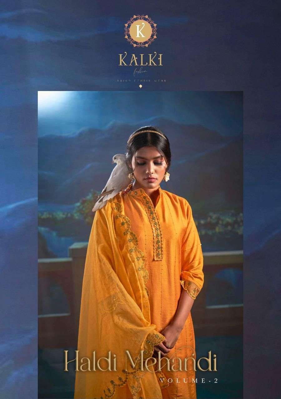kalki trendz haldi mehandi vol 2 viscose silk readymade festival wear salwar suit