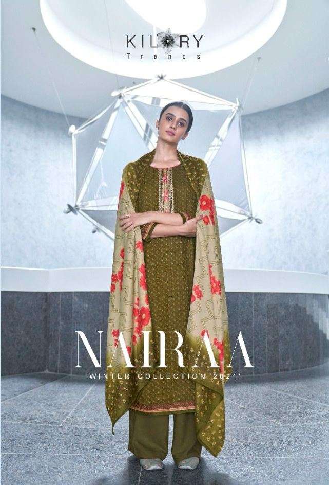 Kilory trends launch naira pashmina digital printed salwar kameez