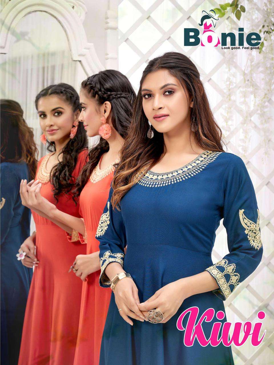 KIWI BY BONIE HEAVY RAYON KURTI CATLOG WHOLESALER BEST RATE