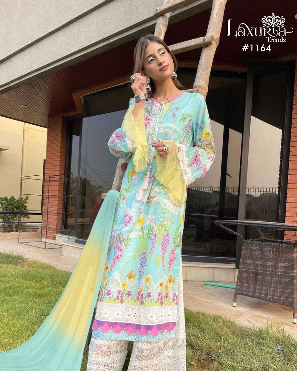laxuria trendz 1164 maslin designer readymade pakistani suits