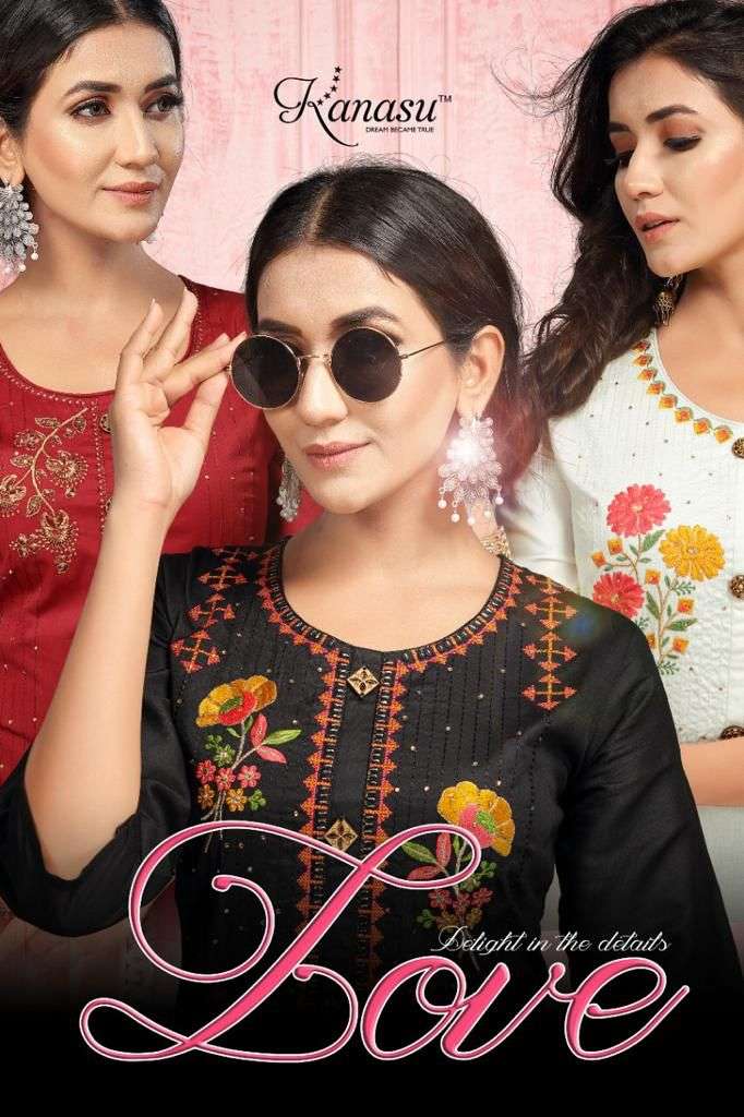 LOVE BY KANASU HEAVY FANCY JAAM SHARTIN KURTI CATALOG WHOLESALER BEST RATE