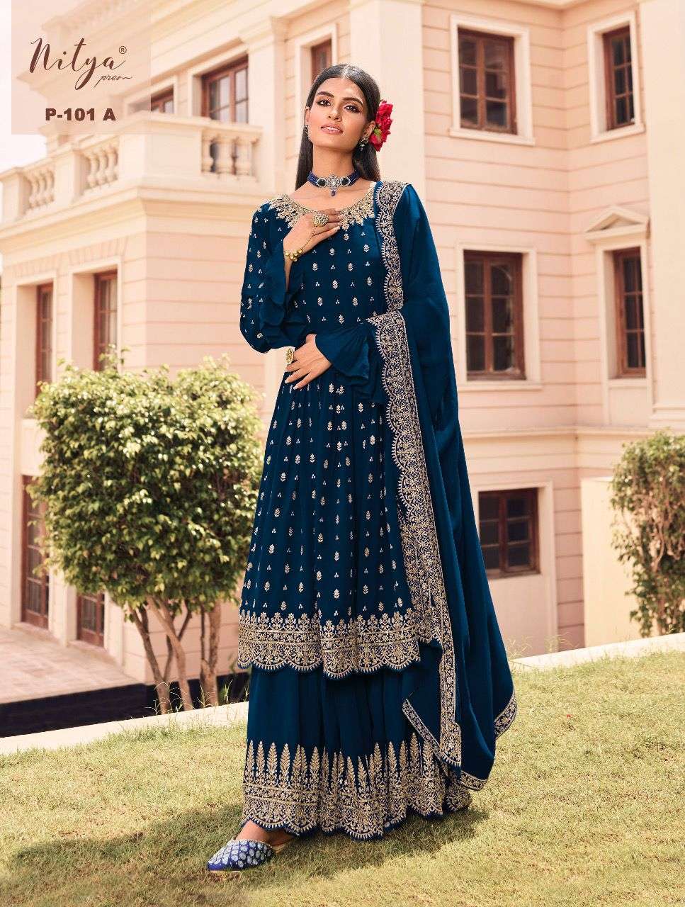 lt nitya 101 colours georgette exclusive handwork suits supplier